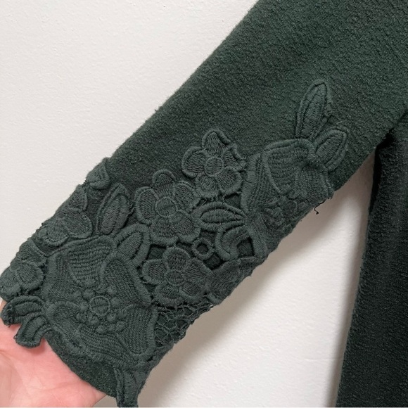 ANTHROPOLOGIE Maeve Tierra Green Dropwaist Linen Dress Size XS Petite - Picture 5 of 8